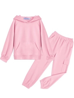 2 Piece Kids Girls Outfits Clothes Tie Dye Pant Sets Long Sleeve Crop Tops Sweatshirts and Sweatpants Tracksuit