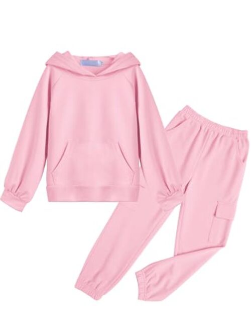 Arshiner 2 Piece Kids Girls Outfits Clothes Tie Dye Pant Sets Long Sleeve Crop Tops Sweatshirts and Sweatpants Tracksuit