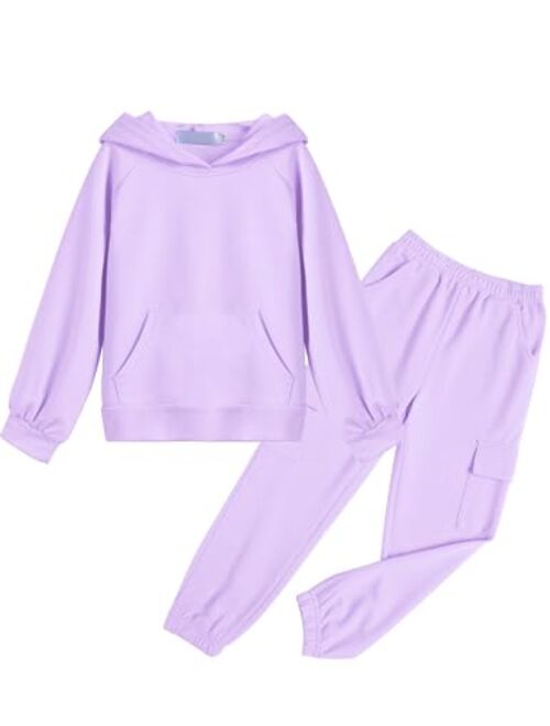 Arshiner 2 Piece Kids Girls Outfits Clothes Tie Dye Pant Sets Long Sleeve Crop Tops Sweatshirts and Sweatpants Tracksuit