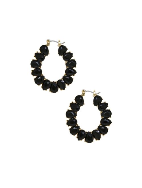 ETTIKA Statement Crystal Hoop Earrings