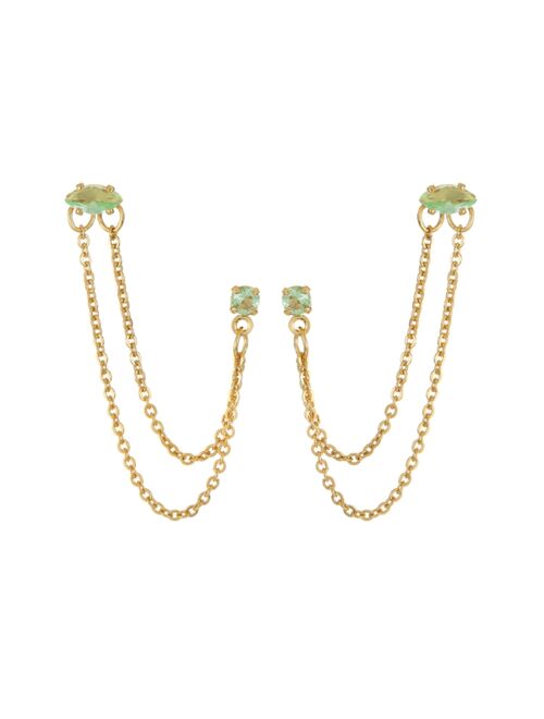 ETTIKA 18K Gold Plated Brass Double Pierced Earrings