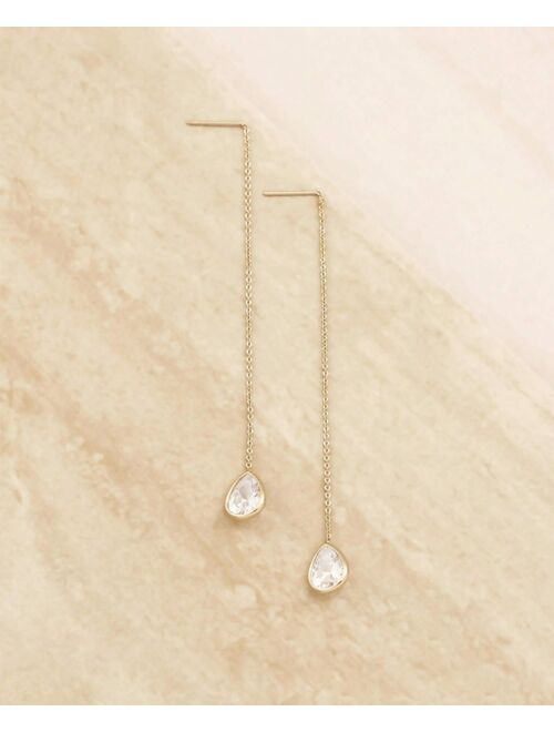 ETTIKA Crystal Teardrop Threader Earrings