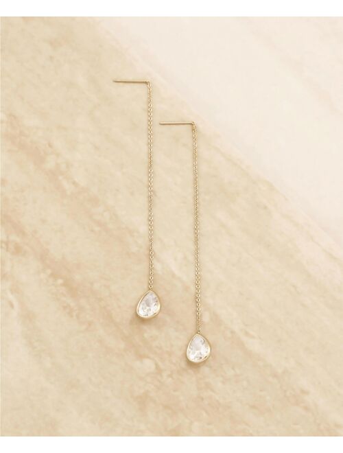 ETTIKA Crystal Teardrop Threader Earrings