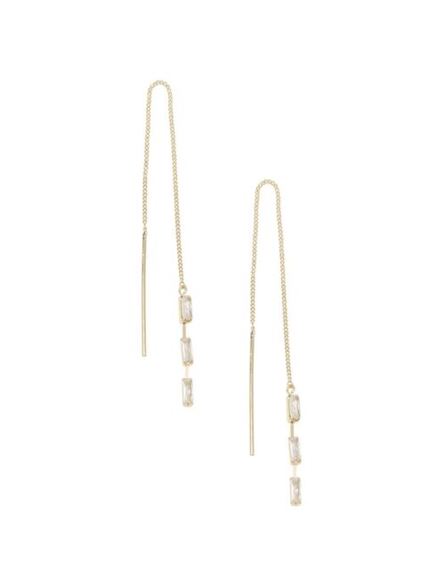 ETTIKA Crystal Baguette Threader Earrings