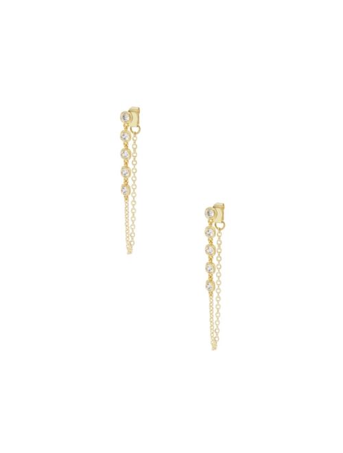 ETTIKA Crystal Gold-Plated Chain Dangle Earrings