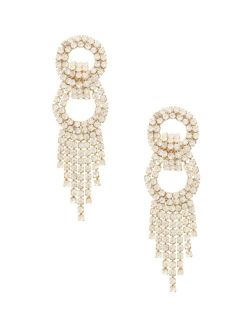 Dancing Crystal Chain Fringe Earrings