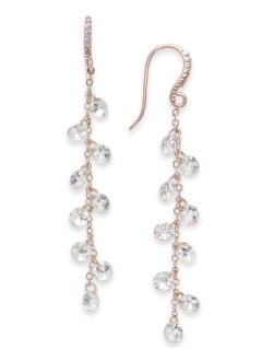 Cubic Zirconia Shaky Linear Drop Earrings, Created for Macy's