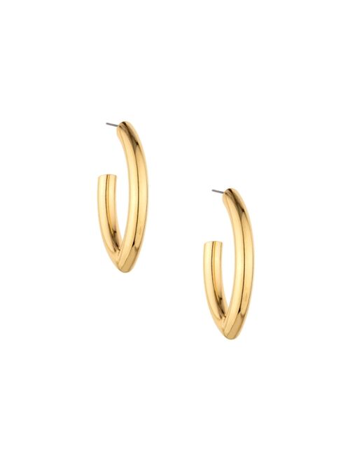 Ettika Mara Elongated 18K Gold Plated Hoop Earrings