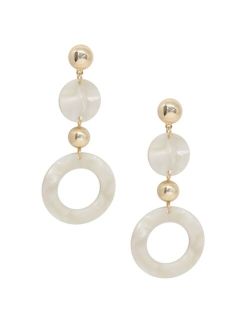 Soft Focus Resin Circle Drop Earrings