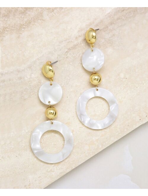 ETTIKA Soft Focus Resin Circle Drop Earrings