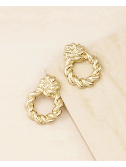 ETTIKA Gold Plated Twisted Knot Earrings