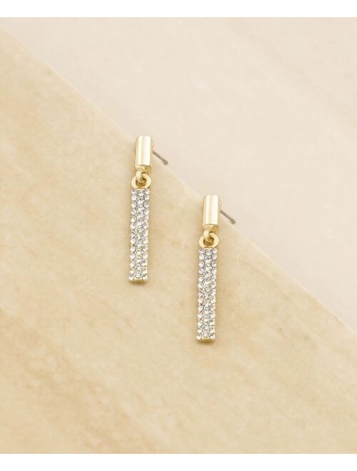 ETTIKA Crystal Linear Drop Earrings