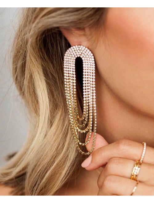 ETTIKA Crystal Drape Fringe Earrings