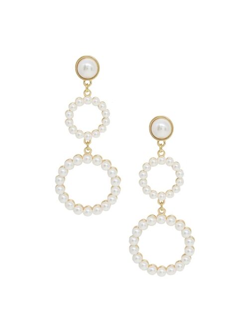 ETTIKA Night Out Hoop Drop Imitation Pearl Earrings