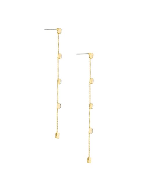 ETTIKA Linear Baguette Earrings in 18K Gold Plating