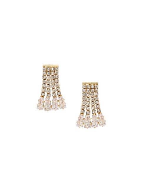 ETTIKA Crystal Fringe Dangle Stud Earrings