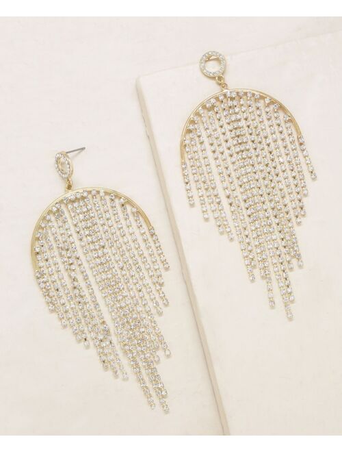 ETTIKA Crystal Elegance Fringe Earrings