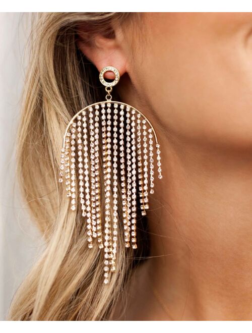 ETTIKA Crystal Elegance Fringe Earrings