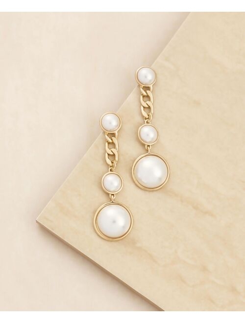 ETTIKA Pearl and Chain Drop Earrings