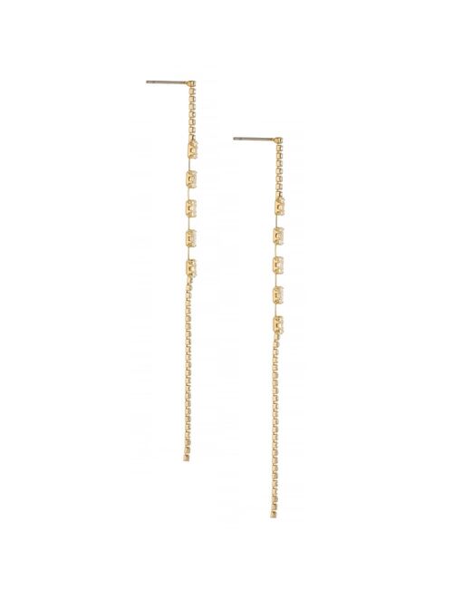 ETTIKA On The Line 18K Gold Plated Linear Earrings