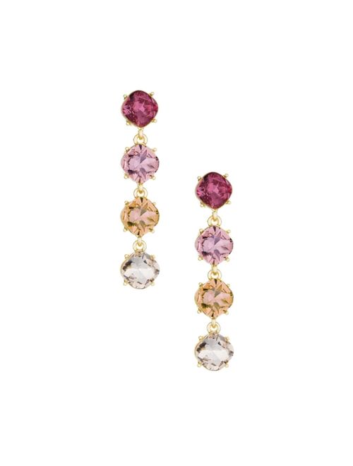 Ettika Four the Money Pink Glass Earrings