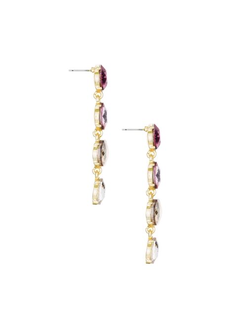 Ettika Four the Money Pink Glass Earrings