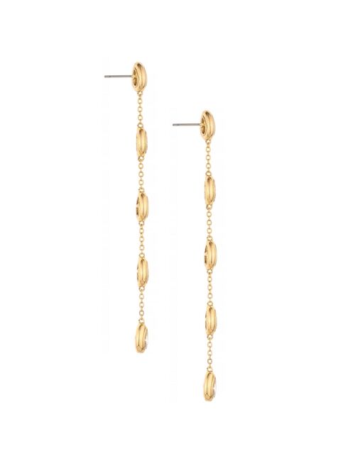 ETTIKA Multi-Crystal Teardrop Earrings in 18K Gold Plating