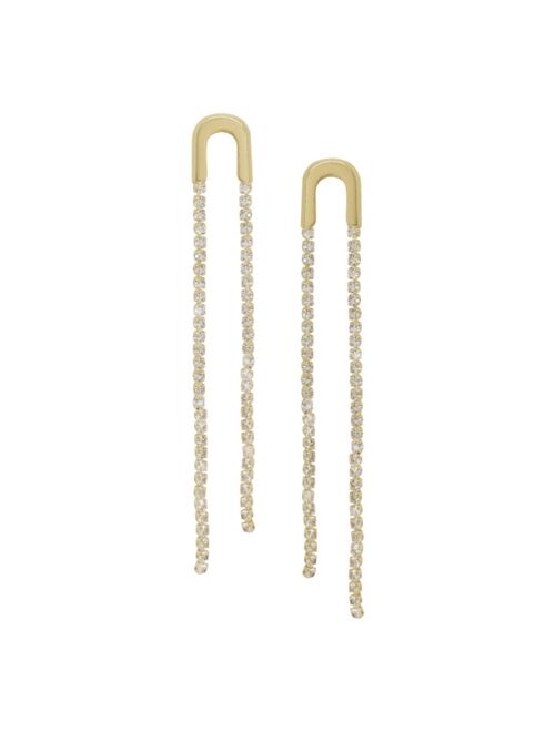 ETTIKA Double Crystal Chain Drop Earrings