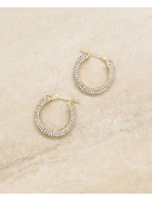 ETTIKA Sparkle Bits Mini Crystal Hoops