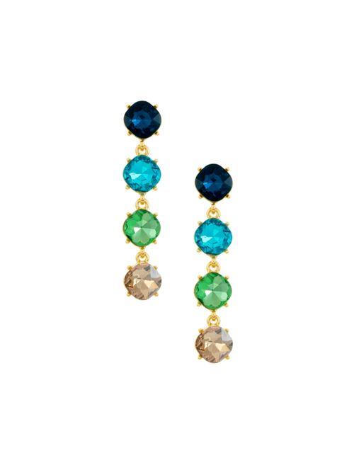 Ettika Four the Money Blue Glass Earrings