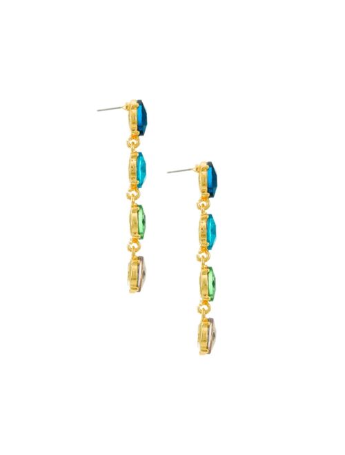 Ettika Four the Money Blue Glass Earrings