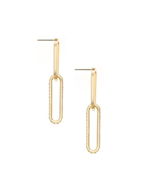 ETTIKA Elongated Link Crystal Earrings