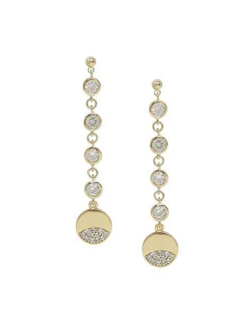 ETTIKA Dangle Dipped Gold and Crystal Earrings