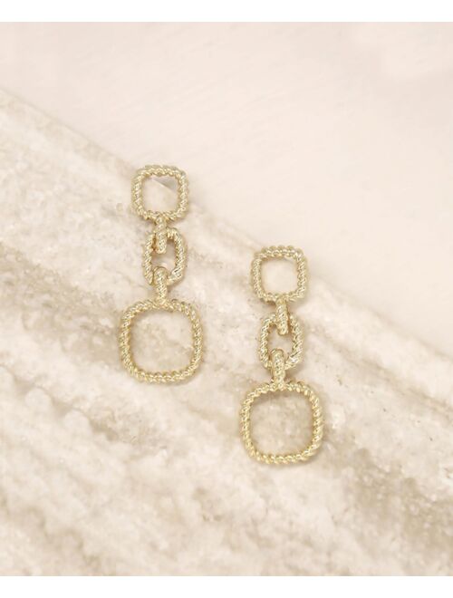 ETTIKA Multi-Square Drop Earrings