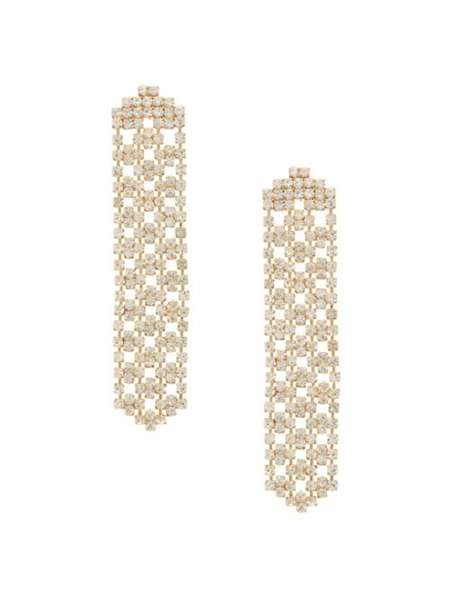 ETTIKA Linear Crystal Statement Chain Earrings