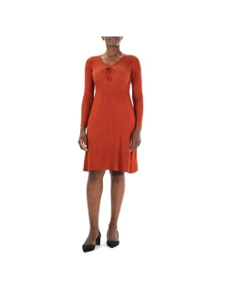 Women's Nina Leonard Ribbed A-Line Sweaterdress