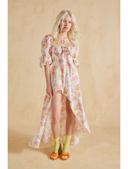 For Love & Lemons Petal Floral Midi Dress