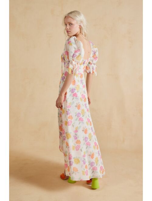 For Love & Lemons Petal Floral Midi Dress