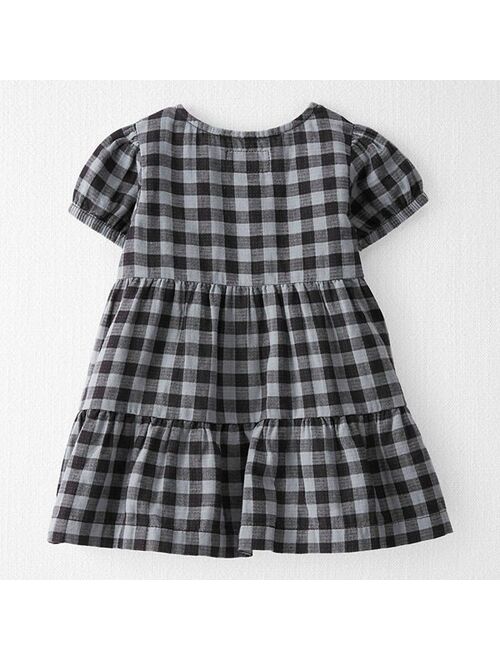 little planet by carters Baby Girl Little Planet by Carter's Plaid Button-Front Tiered Dress & Diaper Cover Set