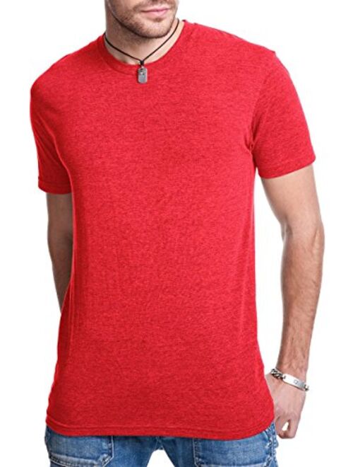 Next Level Apparel The Next Level Next Level Men's Rib Collar Tri Blend Satin Label T-Shirt