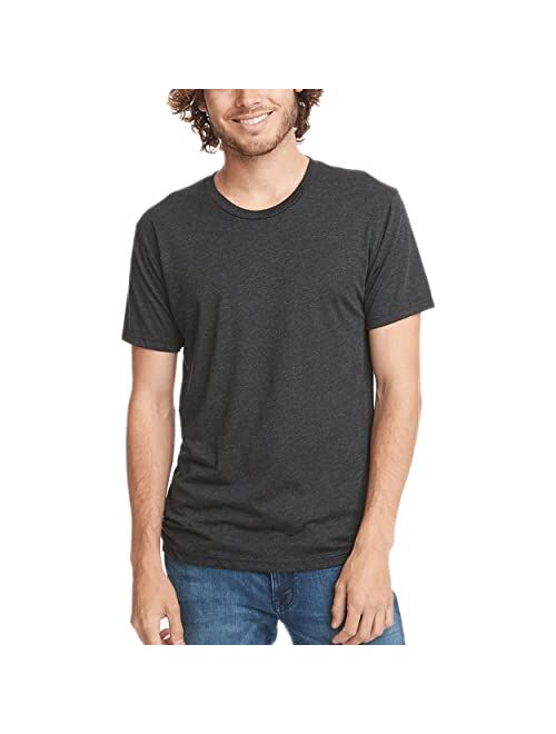 Next Level Apparel The Next Level Next Level Men's Rib Collar Tri Blend Satin Label T-Shirt