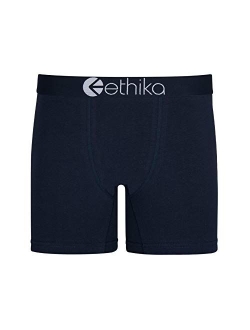 Mens- The Mid Cotton Solid Elastic Waist Boxer