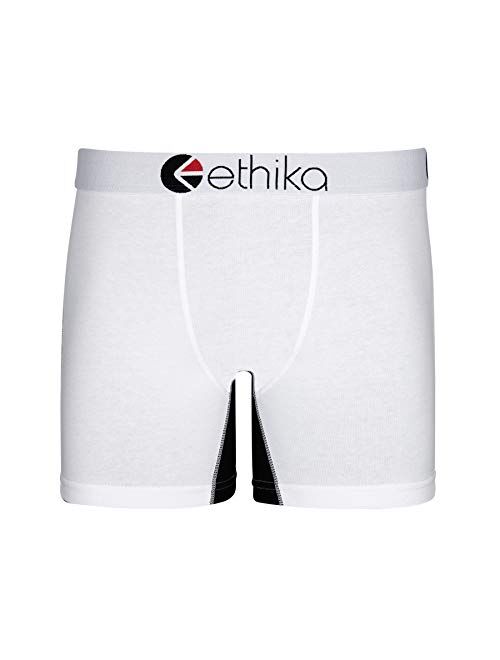 Ethika Mens- The Mid Cotton Solid Elastic Waist Boxer