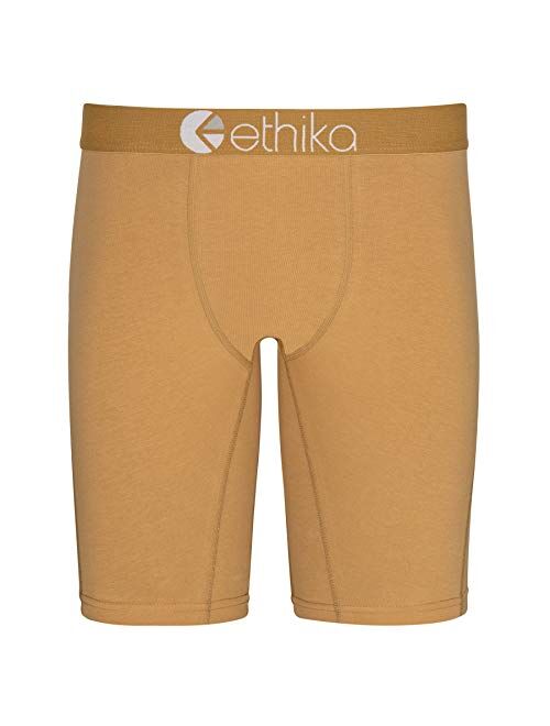 Ethika Mens- The Mid Cotton Solid Elastic Waist Boxer