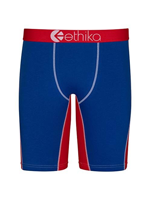 Ethika Mens- The Mid Cotton Solid Elastic Waist Boxer