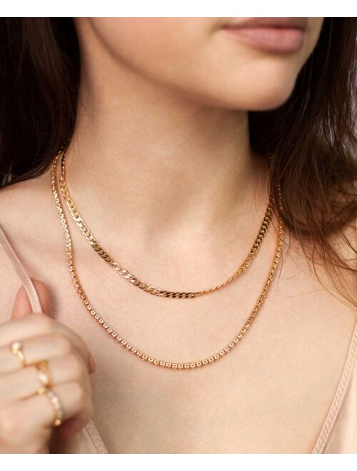 ETTIKA Simple Crystal Gold Chain Necklace Set