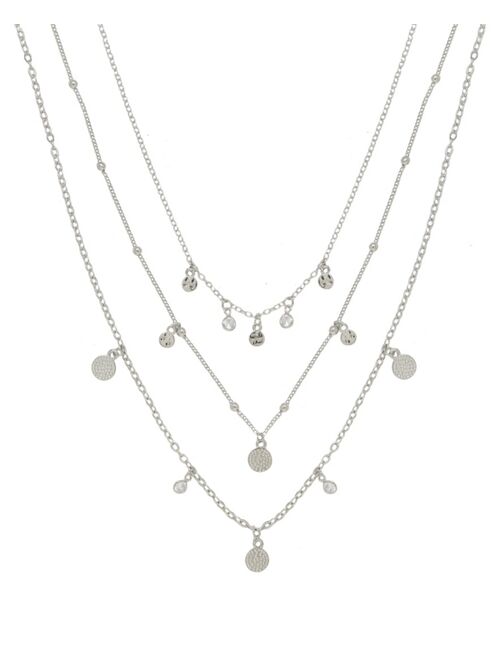 ETTIKA Crystal Detailed Triple Layer Women's Necklace