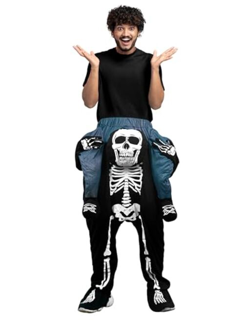 KatchOn, Halloween Skeleton Costume Men - Free Size, Halloween Piggy Back Costumes | Skeleton Costume Adults and Kids