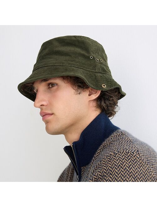 J.Crew Garment-dyed corduroy bucket hat with snaps