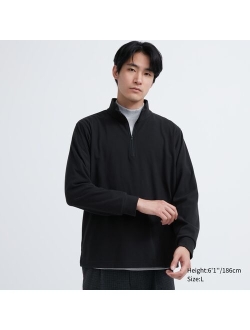 Smooth Fleece Half-Zip Long-Sleeve T-Shirt